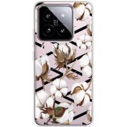 Прозрачный чехол BoxFace Xiaomi 14 Cotton flowers