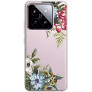 Прозрачный чехол BoxFace Xiaomi 14 Floral