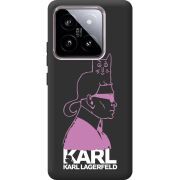 Черный чехол BoxFace Xiaomi 14 Pink Karl