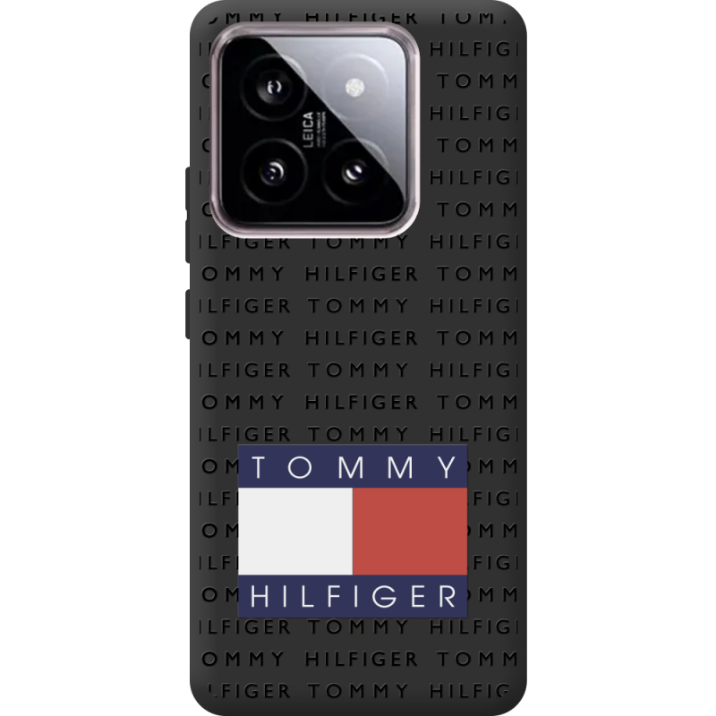 Черный чехол BoxFace Xiaomi 14 Tommy Print