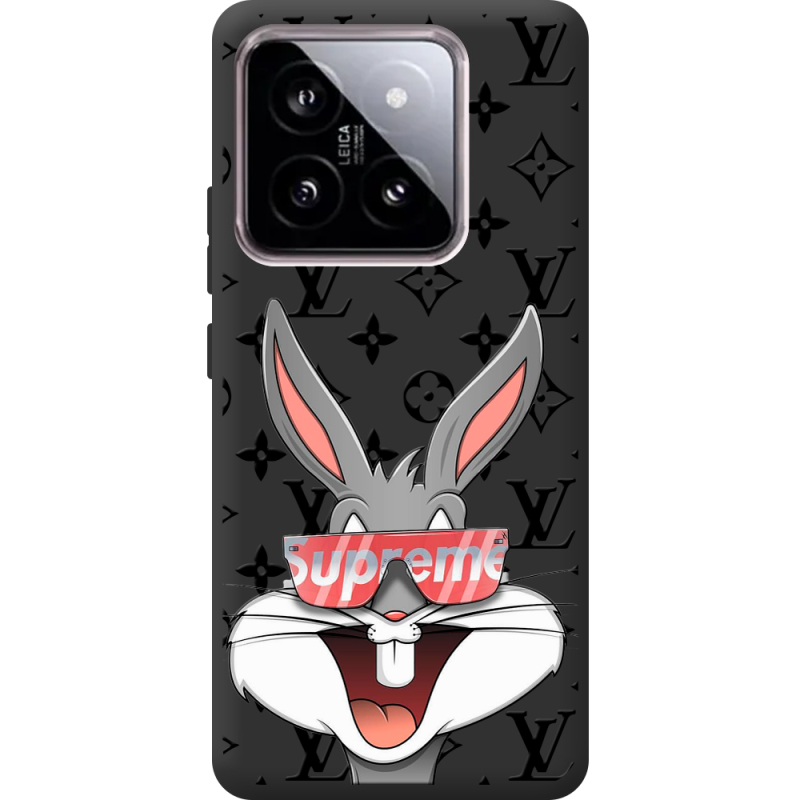 Черный чехол BoxFace Xiaomi 14 looney bunny