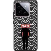 Черный чехол BoxFace Xiaomi 14 Man Pattern