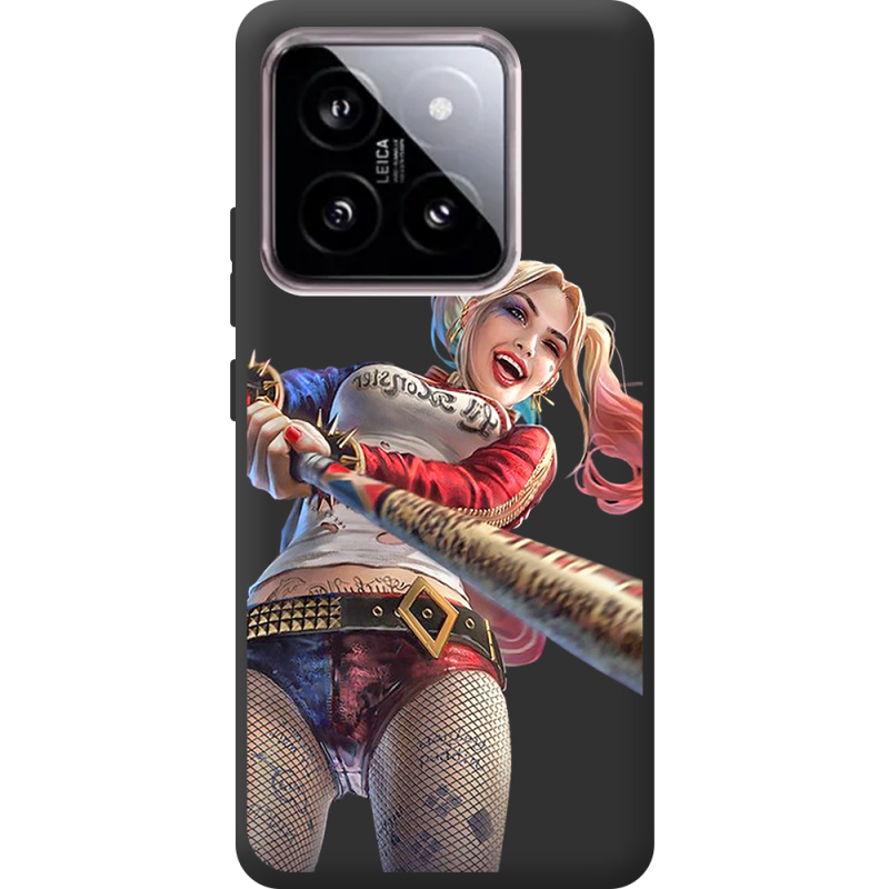 Черный чехол BoxFace Xiaomi 14 Happy Harley Quinn