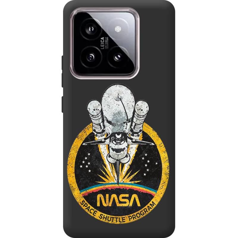 Черный чехол BoxFace Xiaomi 14 NASA Spaceship