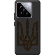 Черный чехол BoxFace Xiaomi 14 Ukrainian Trident