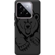 Черный чехол BoxFace Xiaomi 14 Grizzly Bear