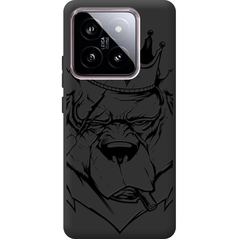 Черный чехол BoxFace Xiaomi 14 Bear King