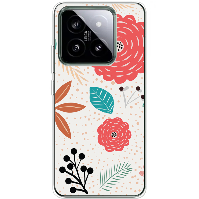 Чехол BoxFace Xiaomi 14 Pro Line Flowers