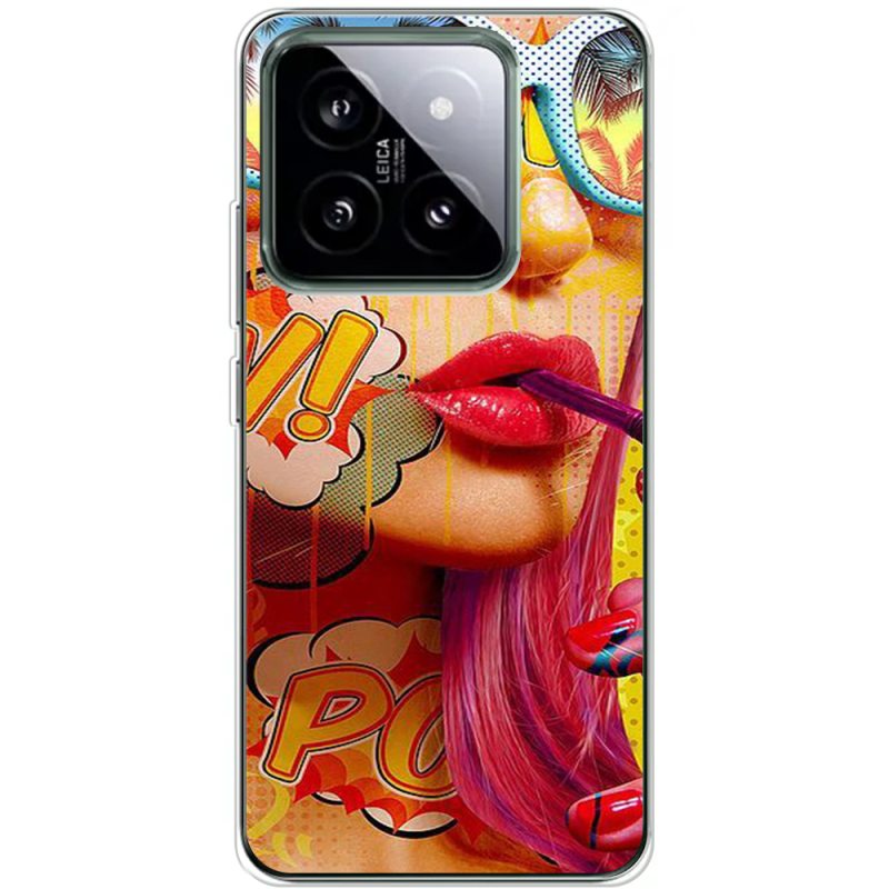 Чехол BoxFace Xiaomi 14 Pro Yellow Girl Pop Art