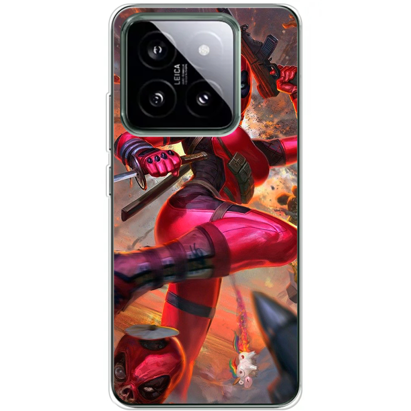 Чехол BoxFace Xiaomi 14 Pro Woman Deadpool