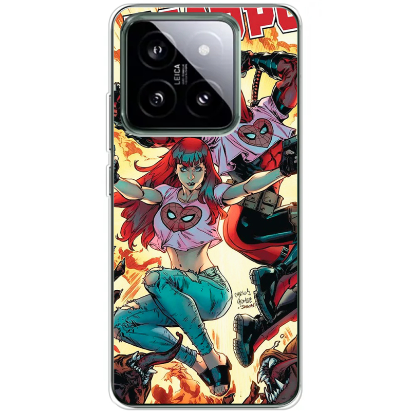 Чехол BoxFace Xiaomi 14 Pro Deadpool and Mary Jane