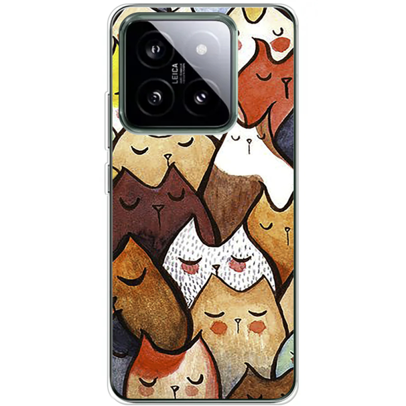 Чехол BoxFace Xiaomi 14 Pro Sleepy Cats