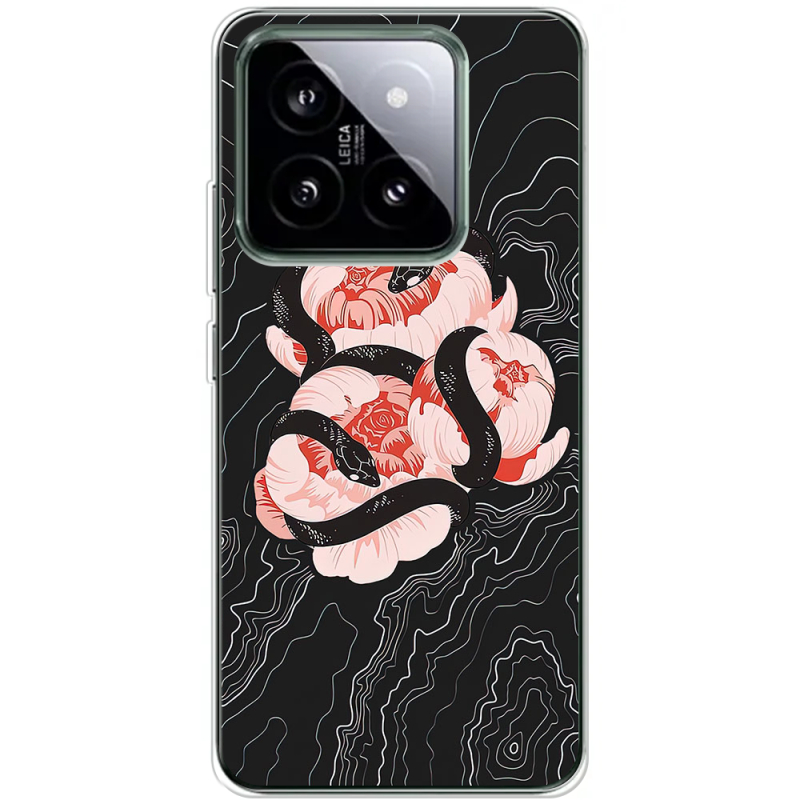 Чехол BoxFace Xiaomi 14 Pro Snake Rose