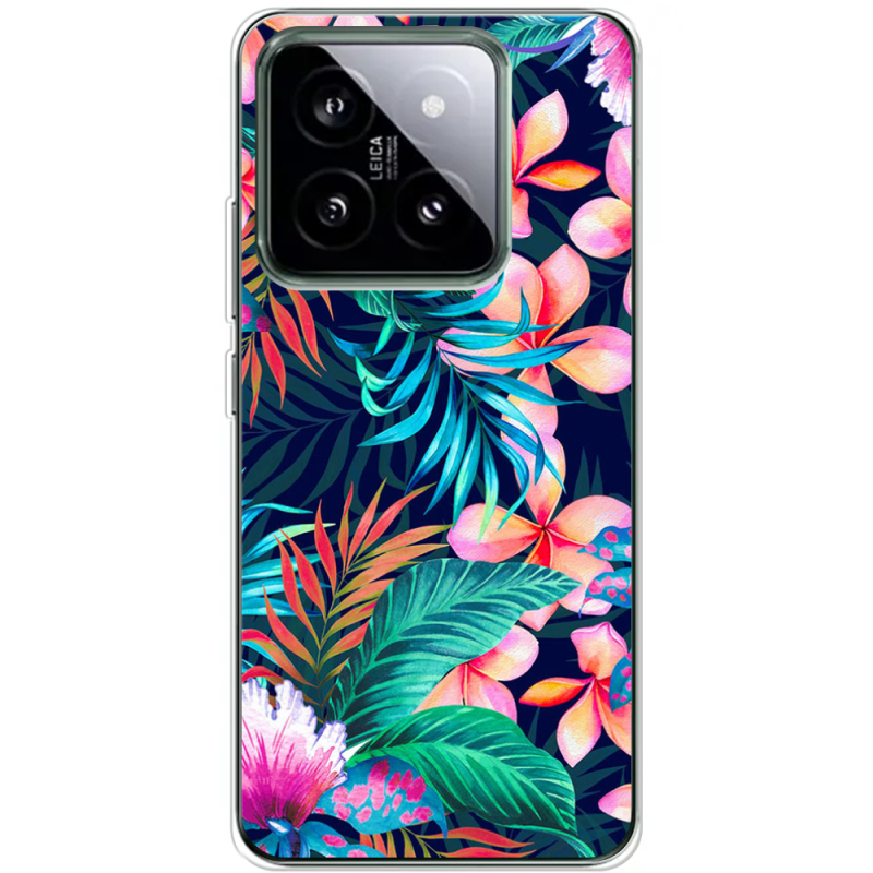 Чехол BoxFace Xiaomi 14 Pro flowers in the tropics