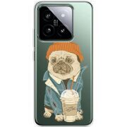 Прозрачный чехол BoxFace Xiaomi 14 Pro Dog Coffeeman
