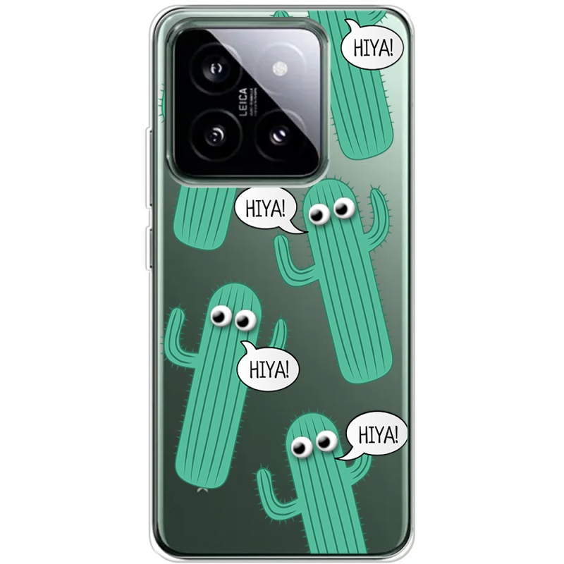 Прозрачный чехол BoxFace Xiaomi 14 Pro с 3D-глазками HIYA