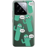 Прозрачный чехол BoxFace Xiaomi 14 Pro с 3D-глазками HIYA