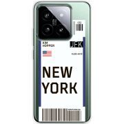Прозрачный чехол BoxFace Xiaomi 14 Pro Ticket New York