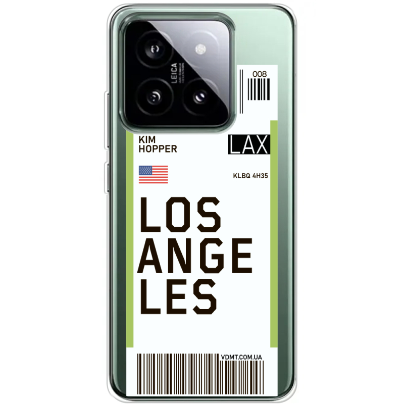 Прозрачный чехол BoxFace Xiaomi 14 Pro Ticket Los Angeles