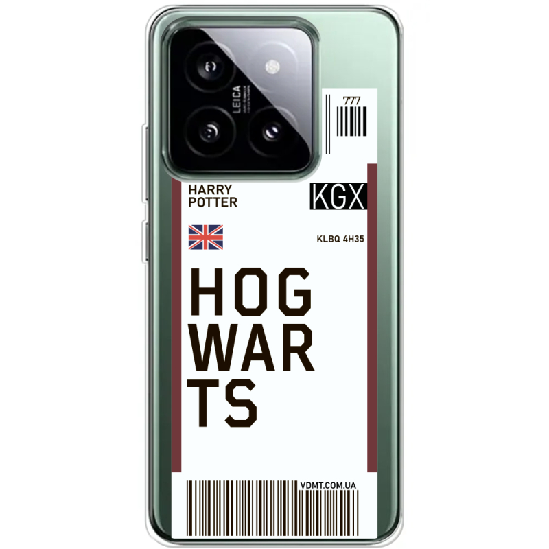 Прозрачный чехол BoxFace Xiaomi 14 Pro Ticket Hogwarts
