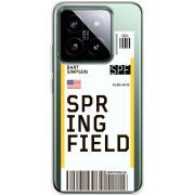 Прозрачный чехол BoxFace Xiaomi 14 Pro Ticket Springfield