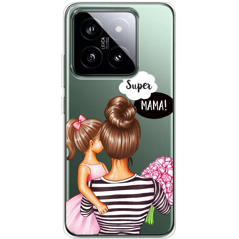 Прозрачный чехол BoxFace Xiaomi 14 Pro Super Mama and Daughter