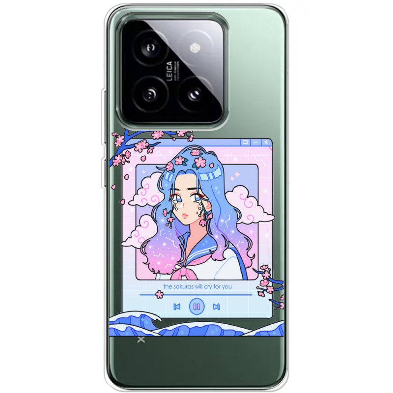 Прозрачный чехол BoxFace Xiaomi 14 Pro The Sakuras Will Cry For You