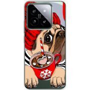 Прозрачный чехол BoxFace Xiaomi 14 Pro Winter Puggy