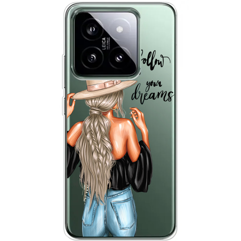Прозрачный чехол BoxFace Xiaomi 14 Pro Follow Your Dreams