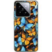 Прозрачный чехол BoxFace Xiaomi 14 Pro Butterfly Morpho