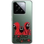 Прозрачный чехол BoxFace Xiaomi 14 Pro siquid game люди в красном