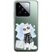 Прозрачный чехол BoxFace Xiaomi 14 Pro Cat Style