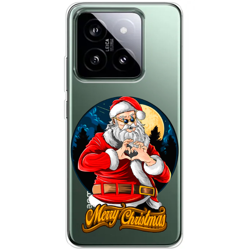 Прозрачный чехол BoxFace Xiaomi 14 Pro Cool Santa