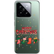 Прозрачный чехол BoxFace Xiaomi 14 Pro Merry Christmas