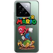 Прозрачный чехол BoxFace Xiaomi 14 Pro Super Mario