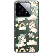 Прозрачный чехол BoxFace Xiaomi 14 Pro Unicorns