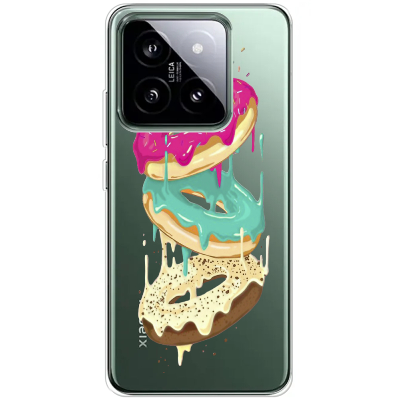 Прозрачный чехол BoxFace Xiaomi 14 Pro Donuts