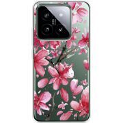 Прозрачный чехол BoxFace Xiaomi 14 Pro Pink Magnolia