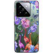 Прозрачный чехол BoxFace Xiaomi 14 Pro Flamingo