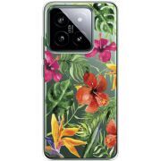Прозрачный чехол BoxFace Xiaomi 14 Pro Tropical Flowers