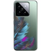 Прозрачный чехол BoxFace Xiaomi 14 Pro Feathers
