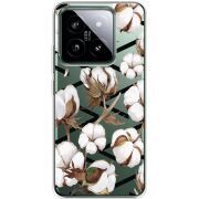 Прозрачный чехол BoxFace Xiaomi 14 Pro Cotton flowers