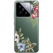 Прозрачный чехол BoxFace Xiaomi 14 Pro Floral