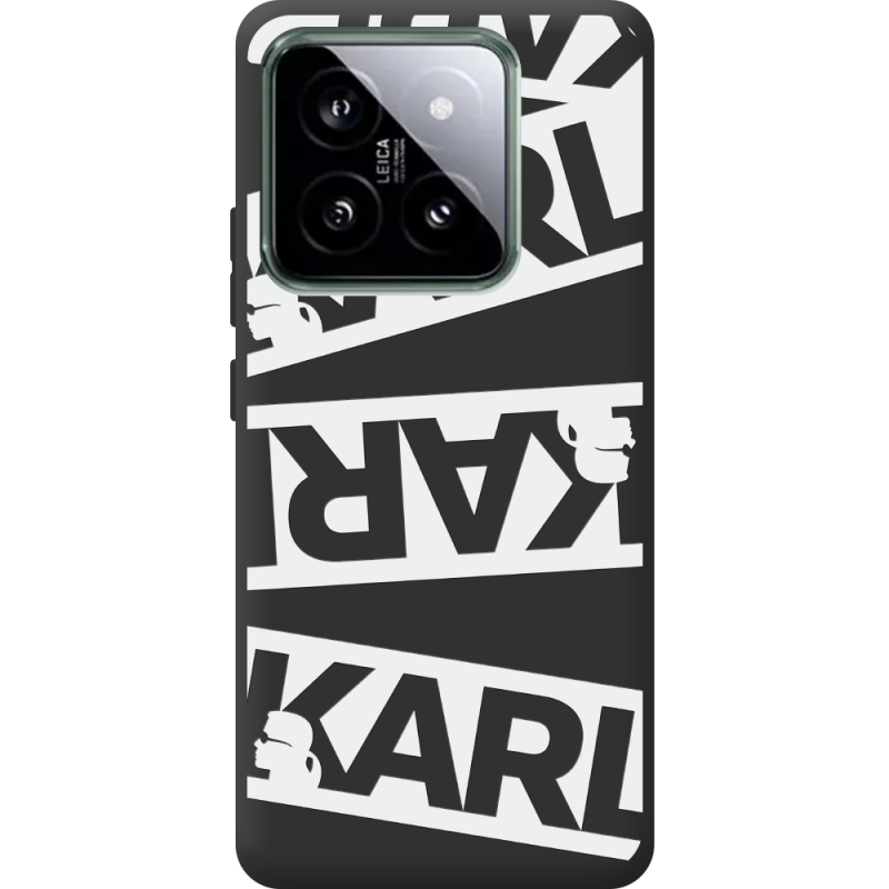 Черный чехол BoxFace Xiaomi 14 Pro White Karl