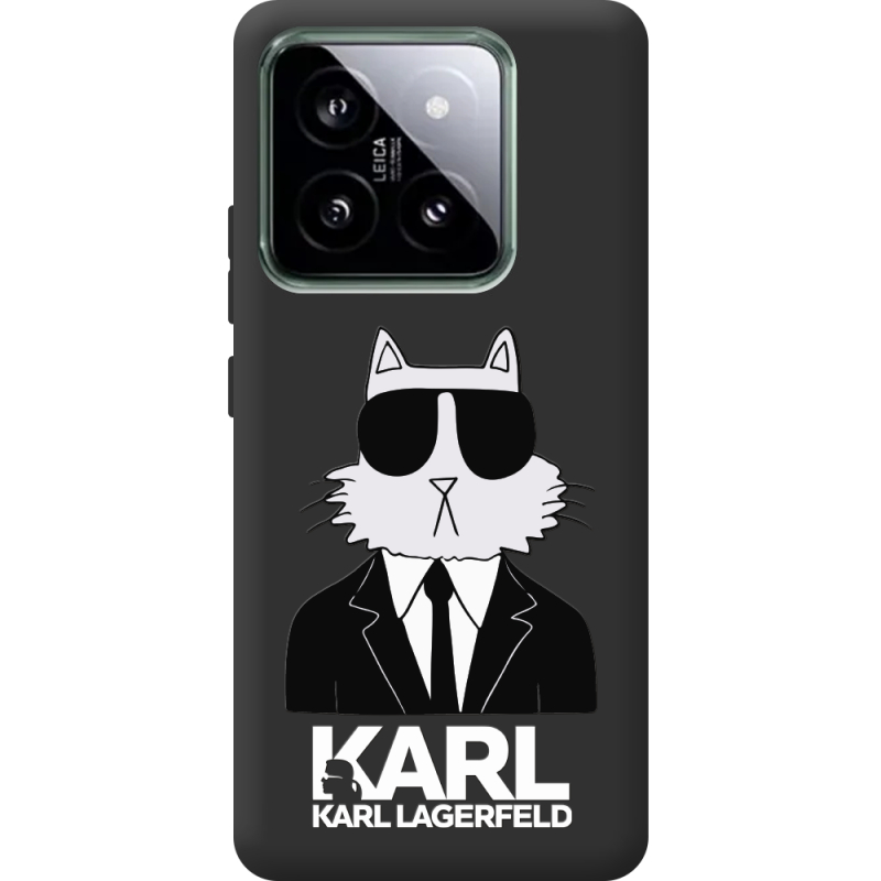 Черный чехол BoxFace Xiaomi 14 Pro Cat in Black