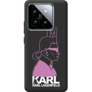 Черный чехол BoxFace Xiaomi 14 Pro Pink Karl