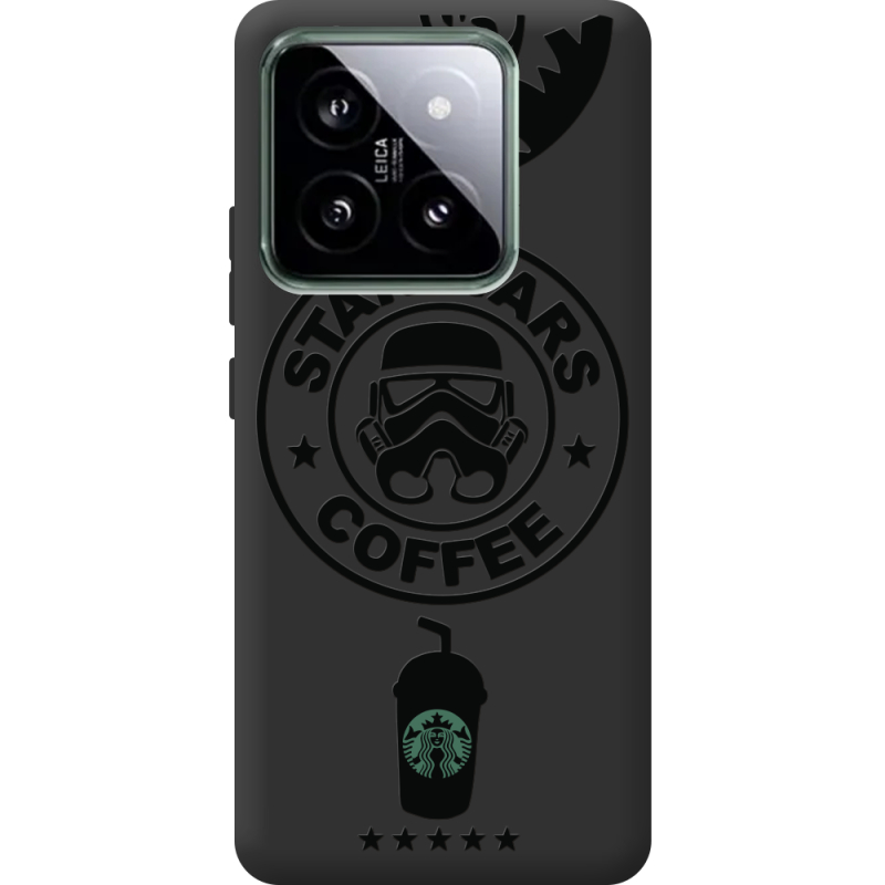 Черный чехол BoxFace Xiaomi 14 Pro Dark Coffee
