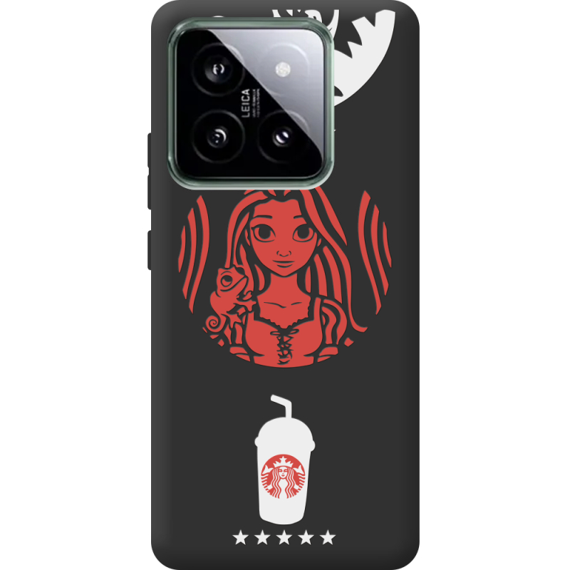 Черный чехол BoxFace Xiaomi 14 Pro RedWhite Coffee