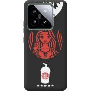 Черный чехол BoxFace Xiaomi 14 Pro RedWhite Coffee