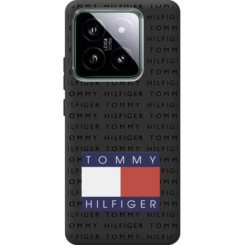 Черный чехол BoxFace Xiaomi 14 Pro Tommy Print